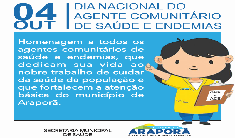Imagem destaque notícia DIA NACIONAL DOS AGENTES COMUNITÁRIOS DE SAÚDE E ENDEMIAS