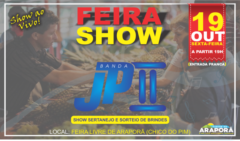 Imagem destaque notícia PREFEITURA REALIZA MAIS UMA EDIÇÃO DA FEIRA SHOW