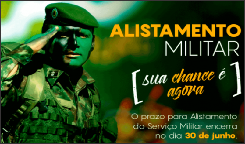 Imagem destaque notícia NASCIDOS EM 2001 DEVEM SE ALISTAR ATÉ DIA 30 DE JUNHO
