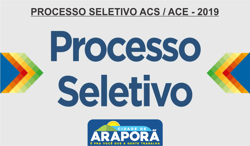Imagem destaque notícia LISTA DE INSCRITOS DEFERIDOS E INDEFERIDOS / PROCESSO SELETIVO ACS / ACE - 2019 