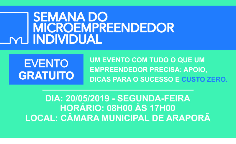 Imagem destaque notícia SEMANA DO MICRO EMPREENDEDOR TEM INÍCIO DIA 20