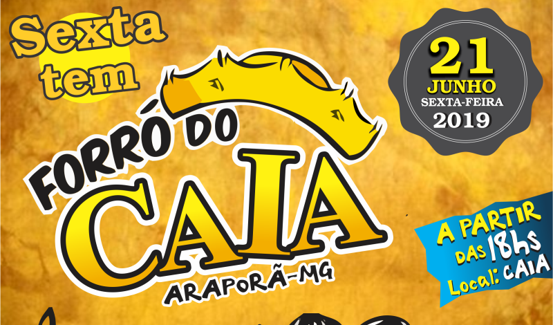 Imagem destaque notícia FORRÓ DO CAIA ACONTECE NESTA SEXTA-FEIRA (21)