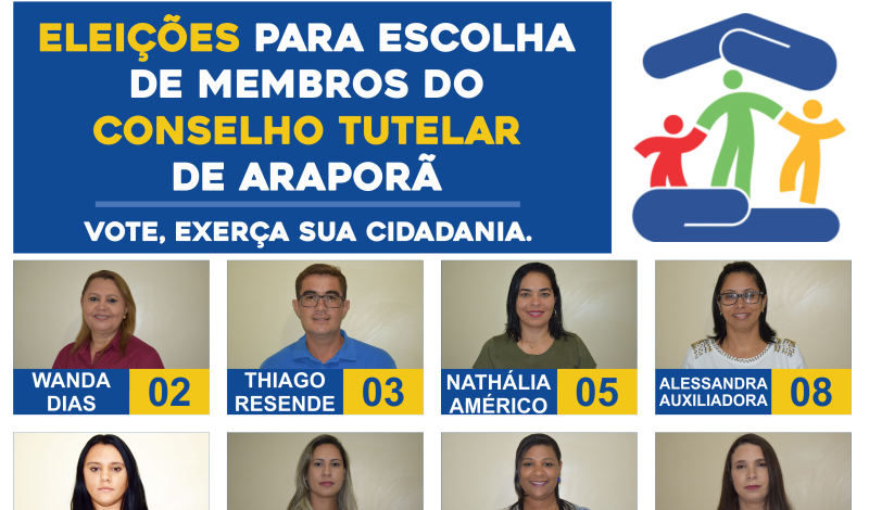 Imagem destaque notícia CONHEÇA OS CANDIDATOS A CONSELHEIRO TUTELAR DE ARAPORÃ