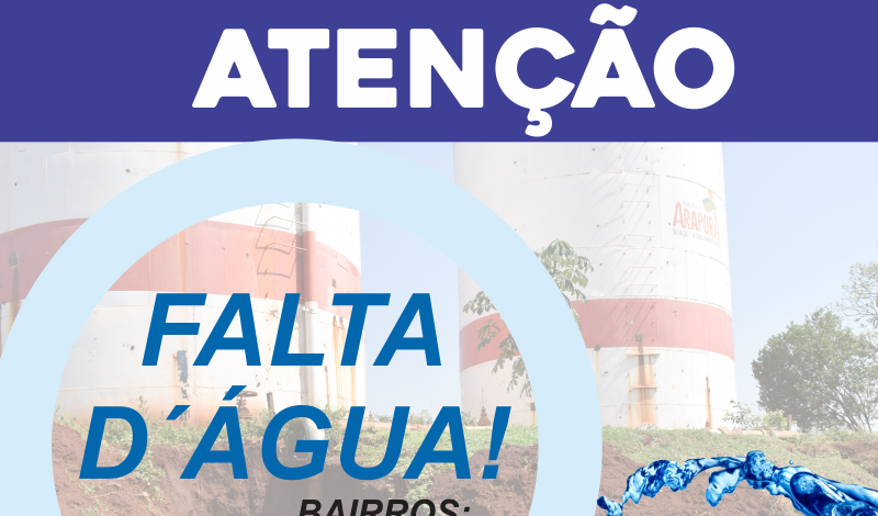 Imagem destaque notícia COMUNICADO FALTA D’ÁGUA