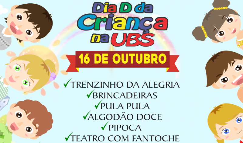 Imagem destaque notícia SAÚDE PROMOVE DIA D DA CRIANÇA NA UBS