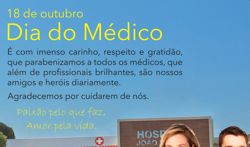 Imagem destaque notícia 18 de outubro, Dia do Médico