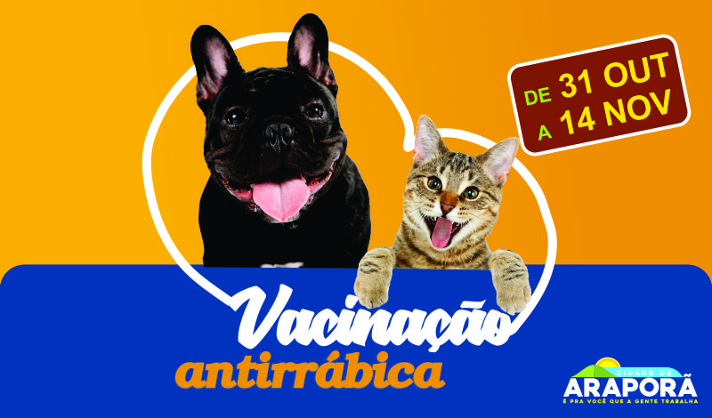 Imagem destaque notícia ATENÇÃO AO CALENDÁRIO DA VACINAÇÃO ANTIRRÁBICA
