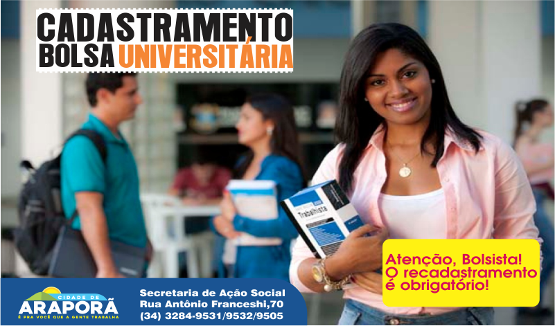 Imagem destaque notícia Bolsa Universitária inscreve alunos até o dia 18