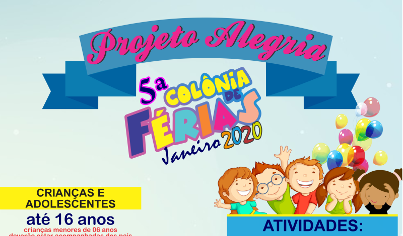 Imagem destaque notícia 5ª COLÔNIA DE FÉRIAS
