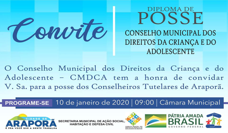 Imagem destaque notícia CERIMÔNIA DE POSSE DOS CONSELHEIROS TUTELARES