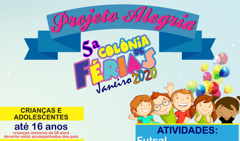 Imagem destaque notícia COMEÇA HOJE A 5ª COLÔNIA DE FÉRIAS