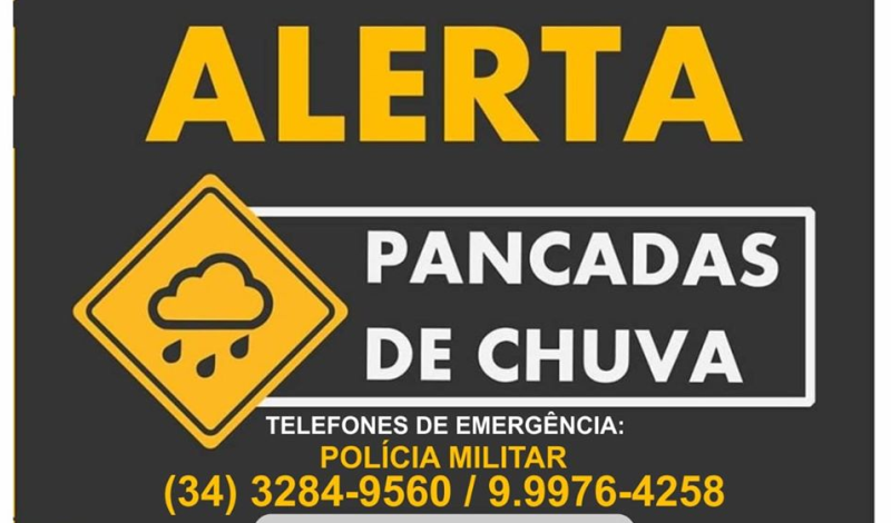 Imagem destaque notícia PREFEITURA DE ARAPORÃ EMITE ALERTA SOBRE FORTES CHUVAS