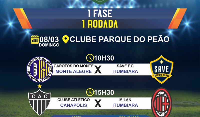 Imagem destaque notícia JOGOS DA COPA ARAPORÃ NESTE DOMINGO