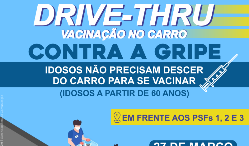 Imagem destaque notícia SAÚDE VAI VACINAR IDOSOS EM SISTEMA DRIVE THRU