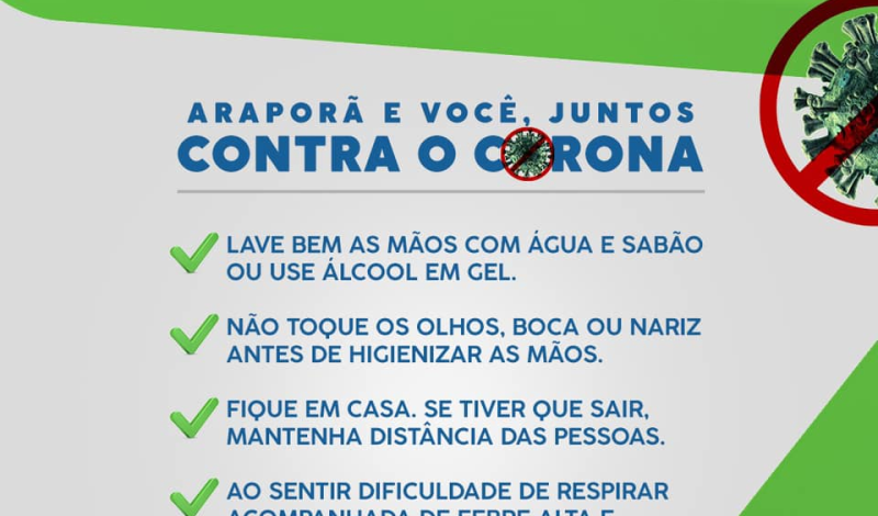 Imagem destaque notícia ARAPORÃ E VOCÊ JUNTOS CONTRA O CORONA