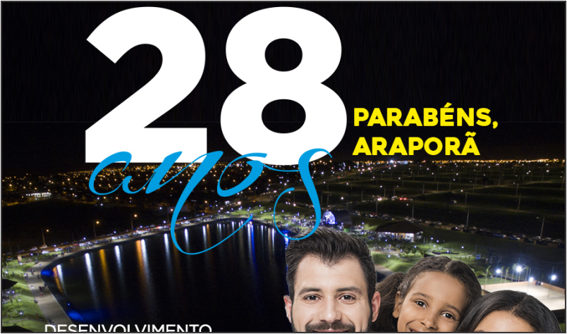 Imagem destaque notícia PARABÉNS ARAPORÃ