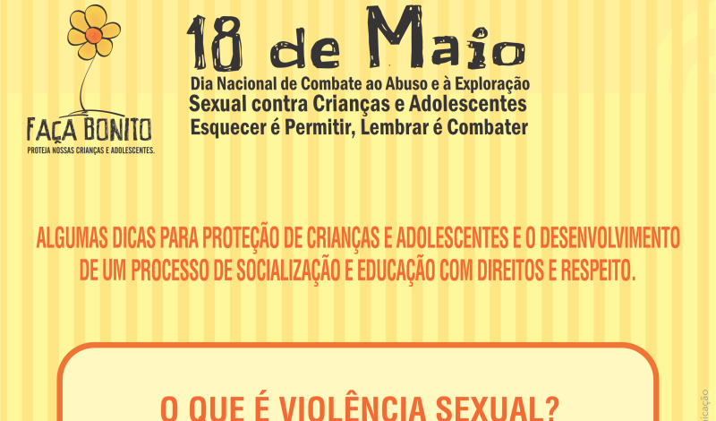 Imagem destaque notícia CAMPANHA FAÇA BONITO - O QUE É VIOLÊNCIA SEXUAL?