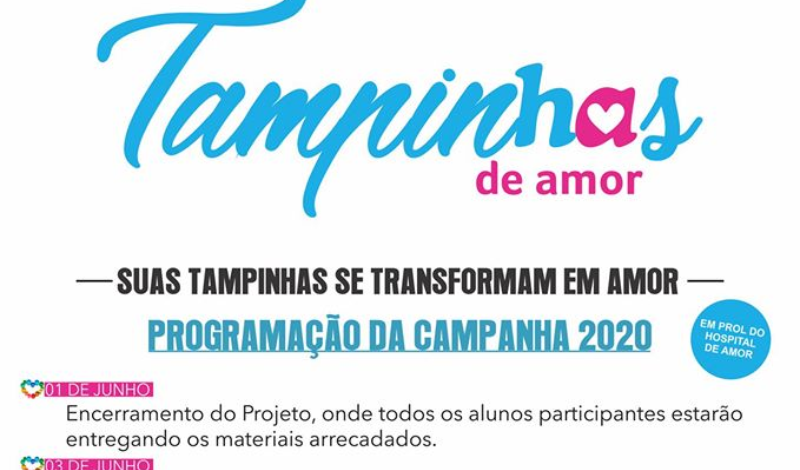 Imagem destaque notícia CAMPANHA PARA A ARRECADAÇÃO DE TAMPINHAS TERMINA DIA 01 DE JUNHO