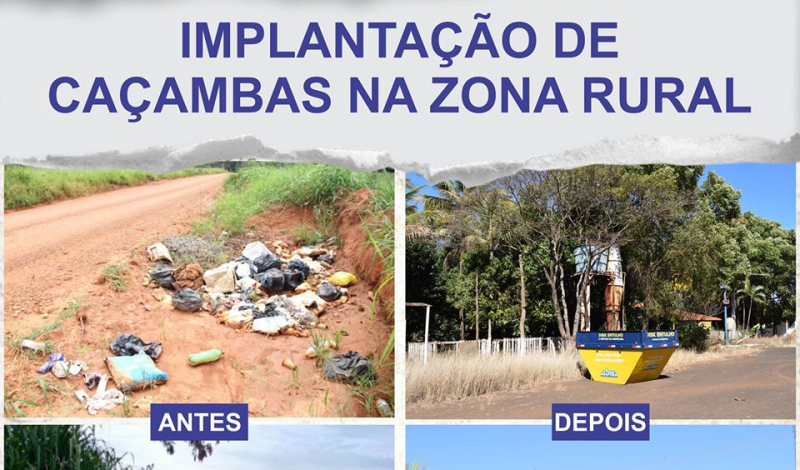 Imagem destaque notícia IMPLANTAÇÃO DE CAÇAMBAS DE LIXO NA ZONA RURAL