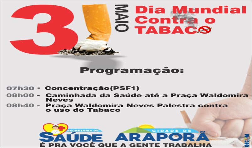 Imagem destaque notícia PMA e Sa&uacute;de desenvolvem campanha contra tabagismo