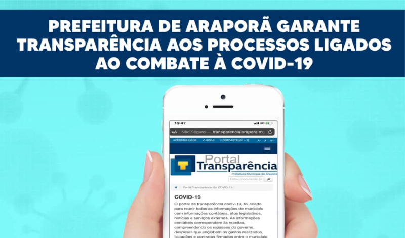 Imagem destaque notícia PREFEITURA DE ARAPORÃ GARANTE TRANSPARÊNCIA AOS PROCESSOS LIGADOS AO COMBATE À COVID-19