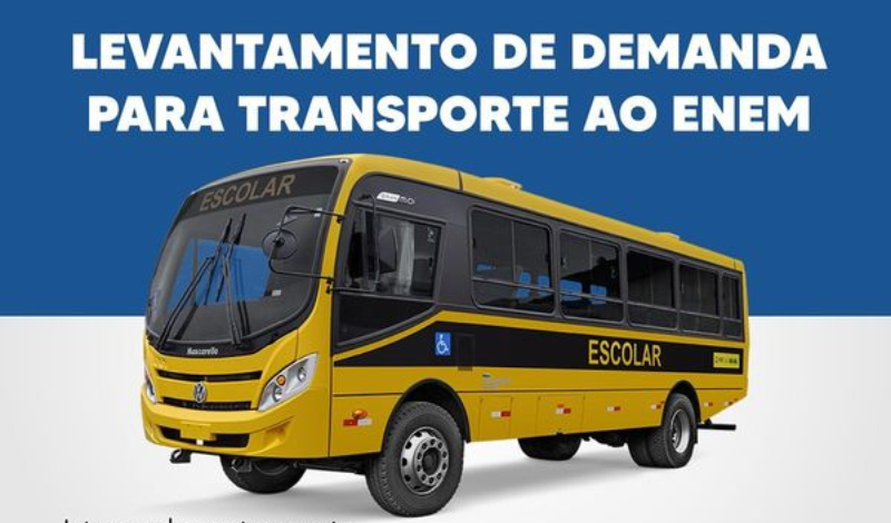 Imagem destaque notícia SECRETARIA DE EDUCA&Ccedil;&Atilde;O FAZ LEVANTAMENTO PARA TRANSPORTE &Agrave; LOCAIS DE PROVA DO ENEM