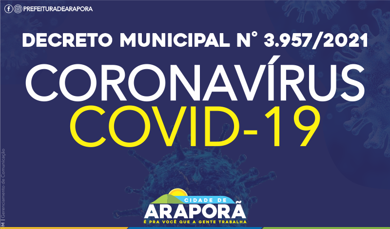 Imagem destaque notícia DISP&Otilde;E SOBRE A ADES&Atilde;O DO MUNIC&Iacute;PIO DE ARAPOR&Atilde; (MG) AO PROTOCOLO ONDA ROXA EM BIOSSEGURAN&Ccedil;A SANIT&Aacute;RIO-EPIDEMIOL&Oacute;GICO IMPLEMENTADO PELO GOVERNO DO ESTADO DE MINAS GERAIS COMO MEDIDA DE ENFRENTAMENTO &Agrave; PANDEMIA DE COVID-19