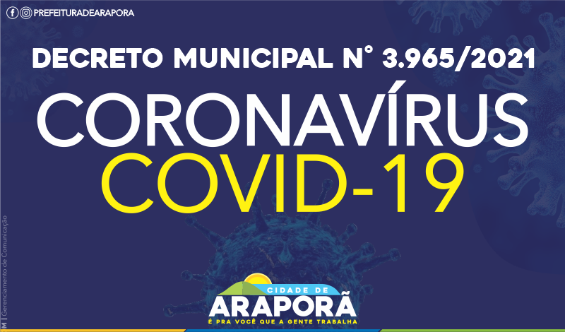 Imagem destaque notícia DECRETO N&deg; 3965/2021 - 16/03/2021