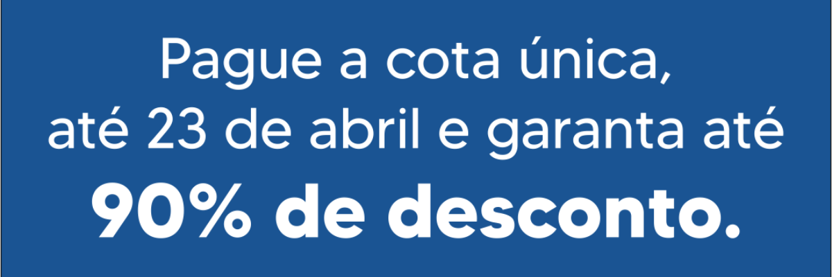Imagem destaque notícia PRAZO FINAL PARA O PAGAMENTO DA COTA ÚNICA DO IPTU 2021 TERMINA AMANHÃ, 23 DE ABRIL