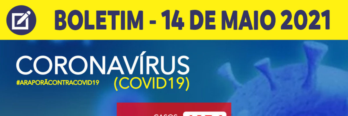 Imagem destaque notícia BOLETIM CORONAV&Iacute;RUS - 14/05/2021
