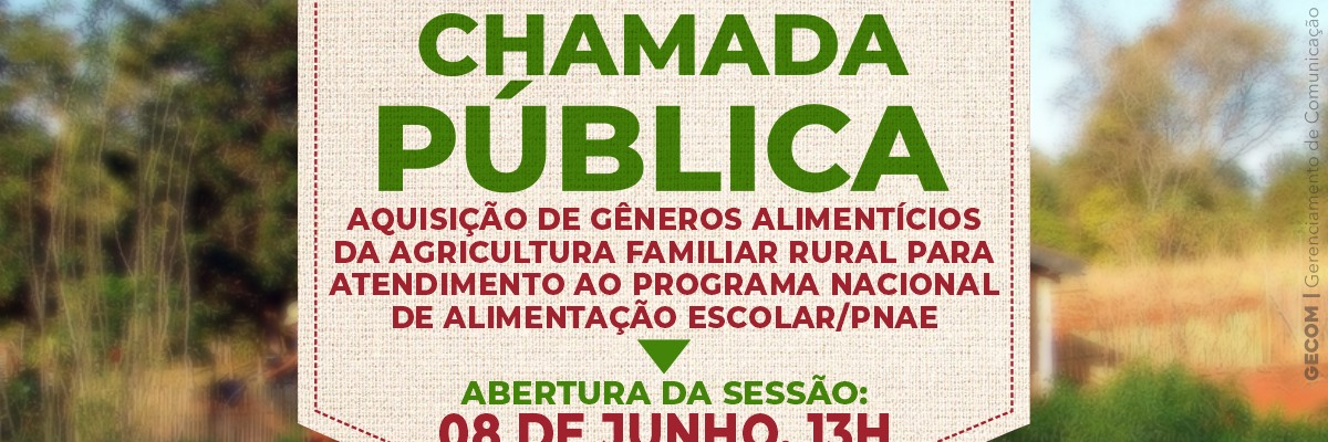 Imagem destaque notícia PREFEITURA ESTÁ LICITANDO GÊNEROS ALIMENTÍCIOS DA AGRICULTURA FAMILIAR