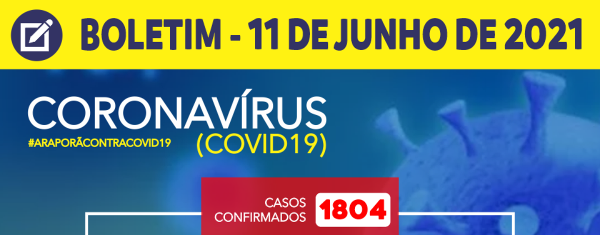 Imagem destaque notícia BOLETIM CORONAV&Iacute;RUS - 11/06/2021
