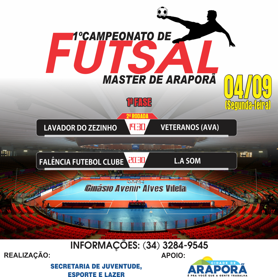 Imagem destaque notícia Acontece hoje mais dois jogos do Campeonato Master de Futsal