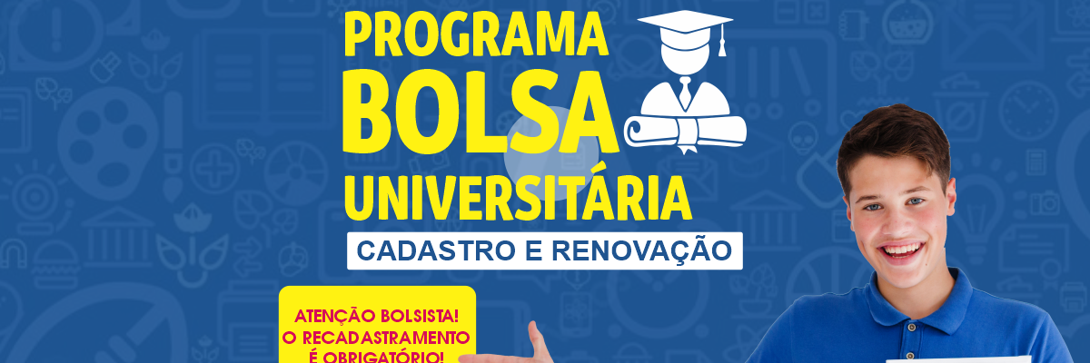 Imagem destaque notícia CADASTRO E RENOVAÇÃO PARA A BOLSA UNIVERSITÁRIA