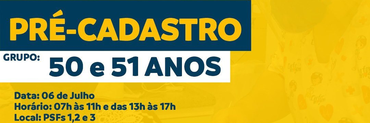 Imagem destaque notícia PR&Eacute;-CADASTRO 50 E 51 ANOS