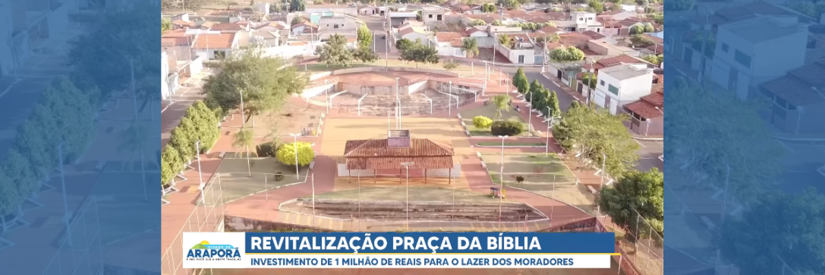 Imagem destaque notícia OS TRABALHOS JÁ COMEÇARAM, A PRAÇA DA BÍBLIA ESTÁ SENDO TODA REVITALIZADA