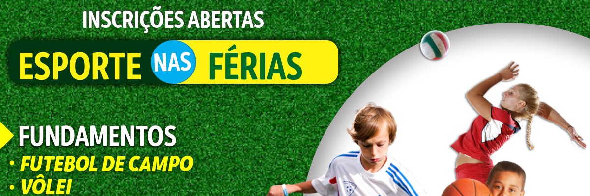 Imagem destaque notícia INSCRIÇÕES ABERTAS PARA O PROGRAMA ESPORTE NAS FÉRIAS