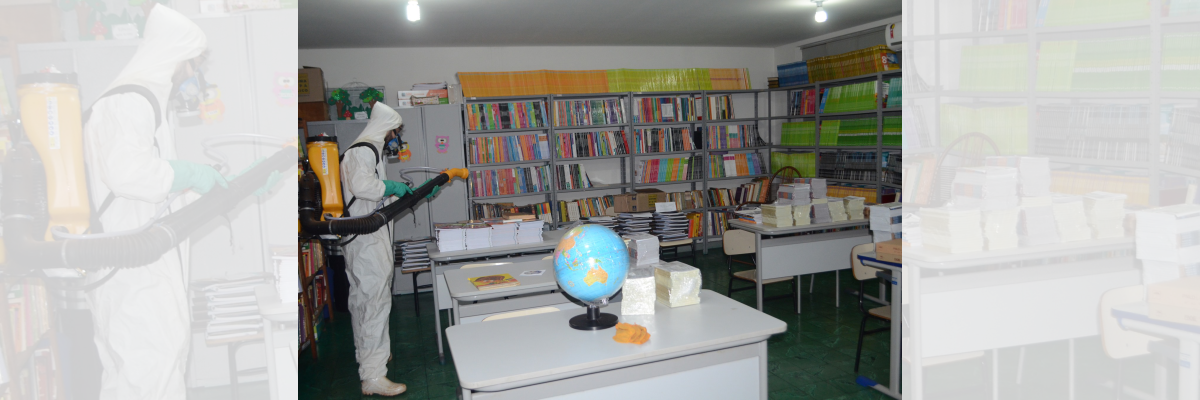 Imagem destaque notícia ESCOLAS S&Atilde;O SANITIZADAS PARA IN&Iacute;CIO DAS AULAS DO SEGUNDO SEMESTRE