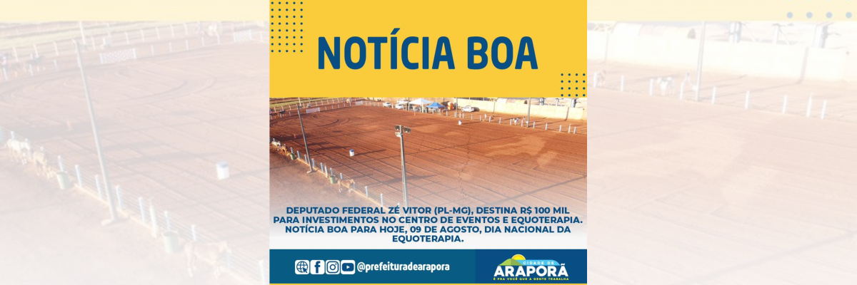 Imagem destaque notícia DIA NACIONAL DA EQUOTERAPIA COM NOVIDADES EM ARAPORÃ