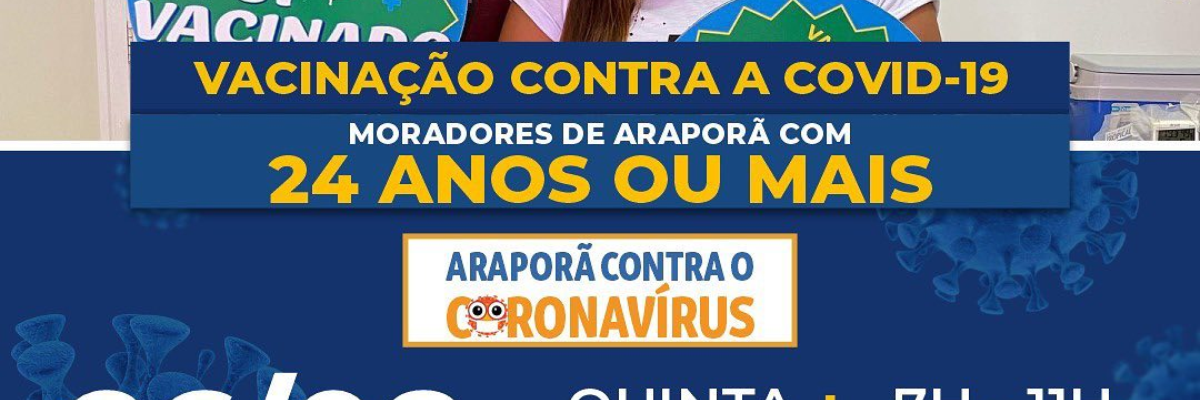 Imagem destaque notícia BORA ARRASTAR TODA A MASSA PRA VACINAR 24 ANOS