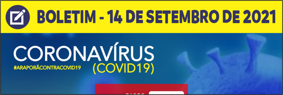 Imagem destaque notícia BOLETIM CORONAV&Iacute;RUS - 14/09/2021