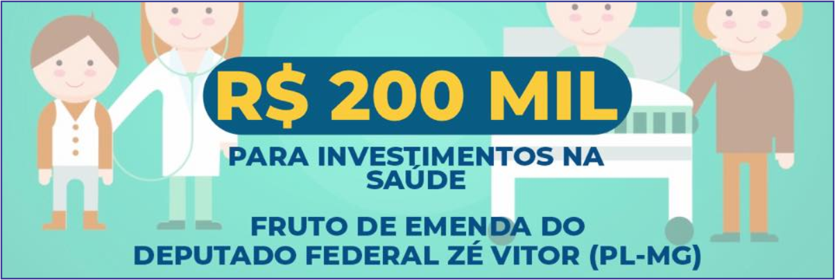 Imagem destaque notícia DEPUTADO Z&Eacute; VITOR (PL-MG) DESTINA MAIS R$ 200 MIL PARA SA&Uacute;DE