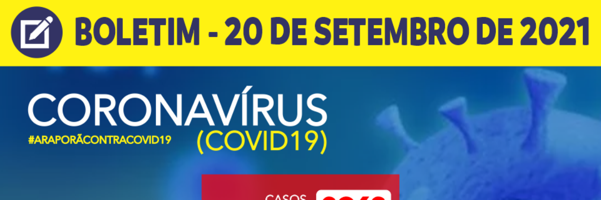 Imagem destaque notícia BOLETIM CORONAV&Iacute;RUS - 20/09/2021