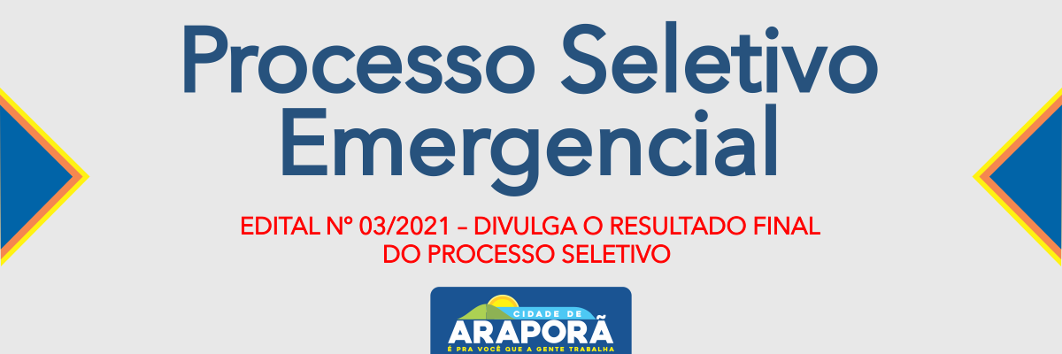 Imagem destaque notícia EDITAL N&ordm; 03/2021 &ndash; DIVULGA O RESULTADO FINAL DO PROCESSO SELETIVO - 24/09/2021