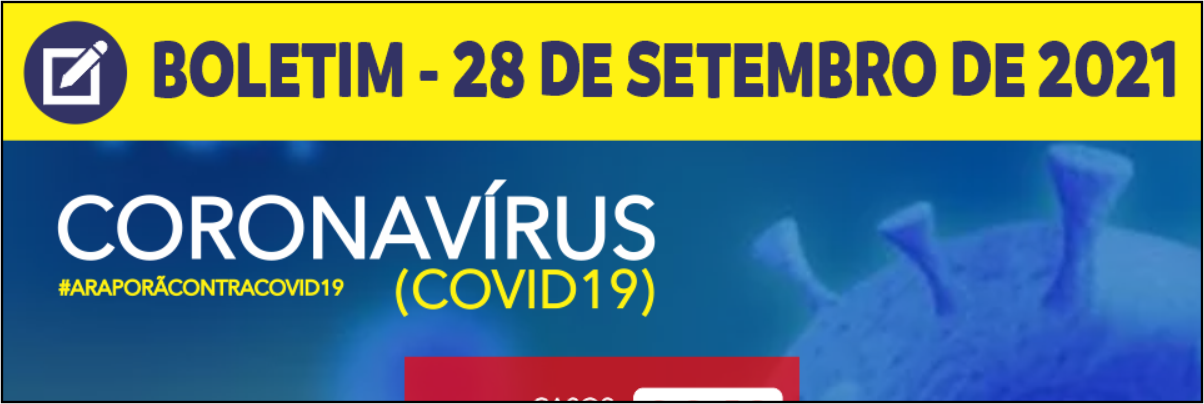 Imagem destaque notícia BOLETIM CORONAV&Iacute;RUS - 28/09/2021