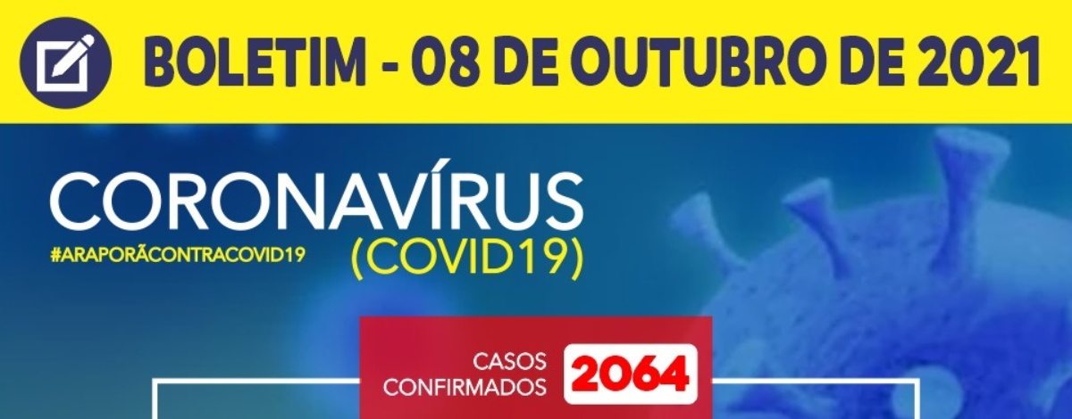 Imagem destaque notícia BOLETIM CORONAV&Iacute;RUS - 08/10/2021