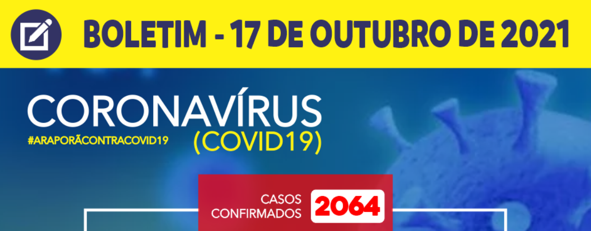 Imagem destaque notícia BOLETIM CORONAV&Iacute;RUS - 17/10/2021