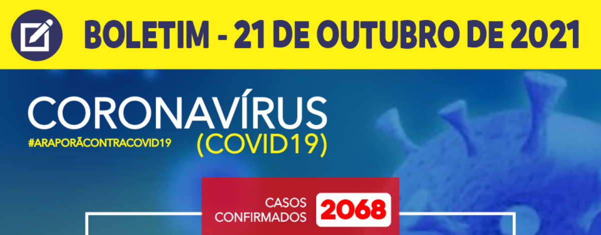 Imagem destaque notícia BOLETIM CORONAV&Iacute;RUS - 21/10/2021
