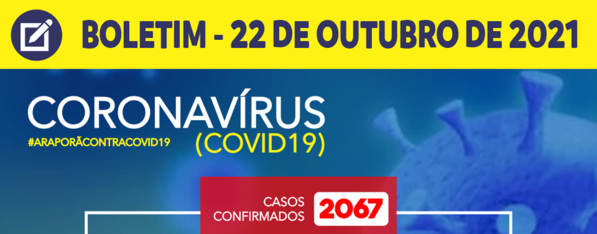 Imagem destaque notícia BOLETIM CORONAV&Iacute;RUS - 22/10/2021