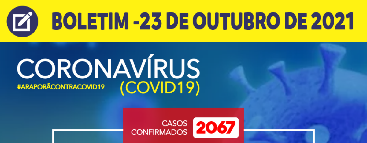 Imagem destaque notícia BOLETIM CORONAV&Iacute;RUS - 23/10/2021